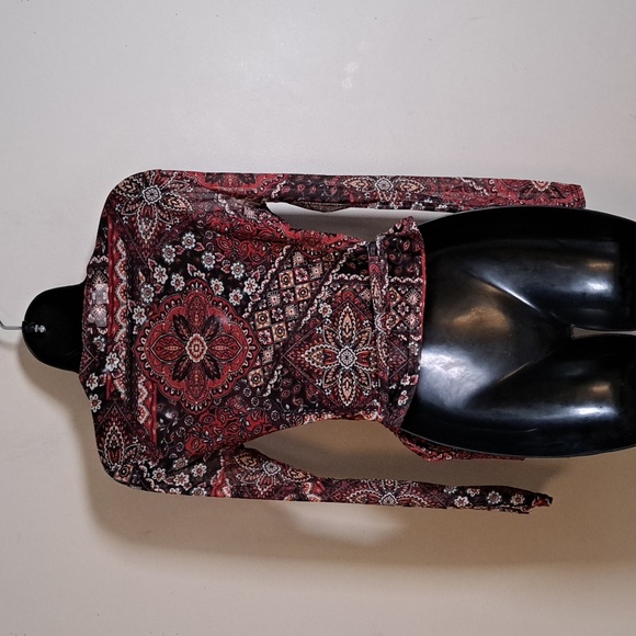 DOLLS KILL Daisy Street Floral Mesh Wrap Top Small - Picture 4 of 9